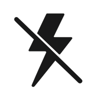 generiere mir ein durchgestrichenes Blitz Icon um Energieeinsparung aufzuzeigen